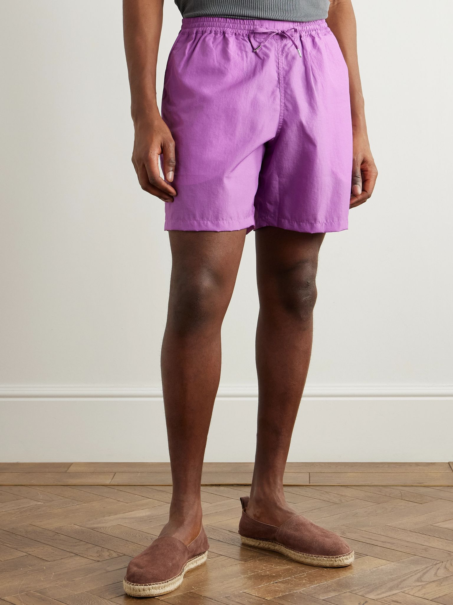 Volta Straight-Leg Recycled Micro-Ripstop Drawstring Shorts Pink - 3