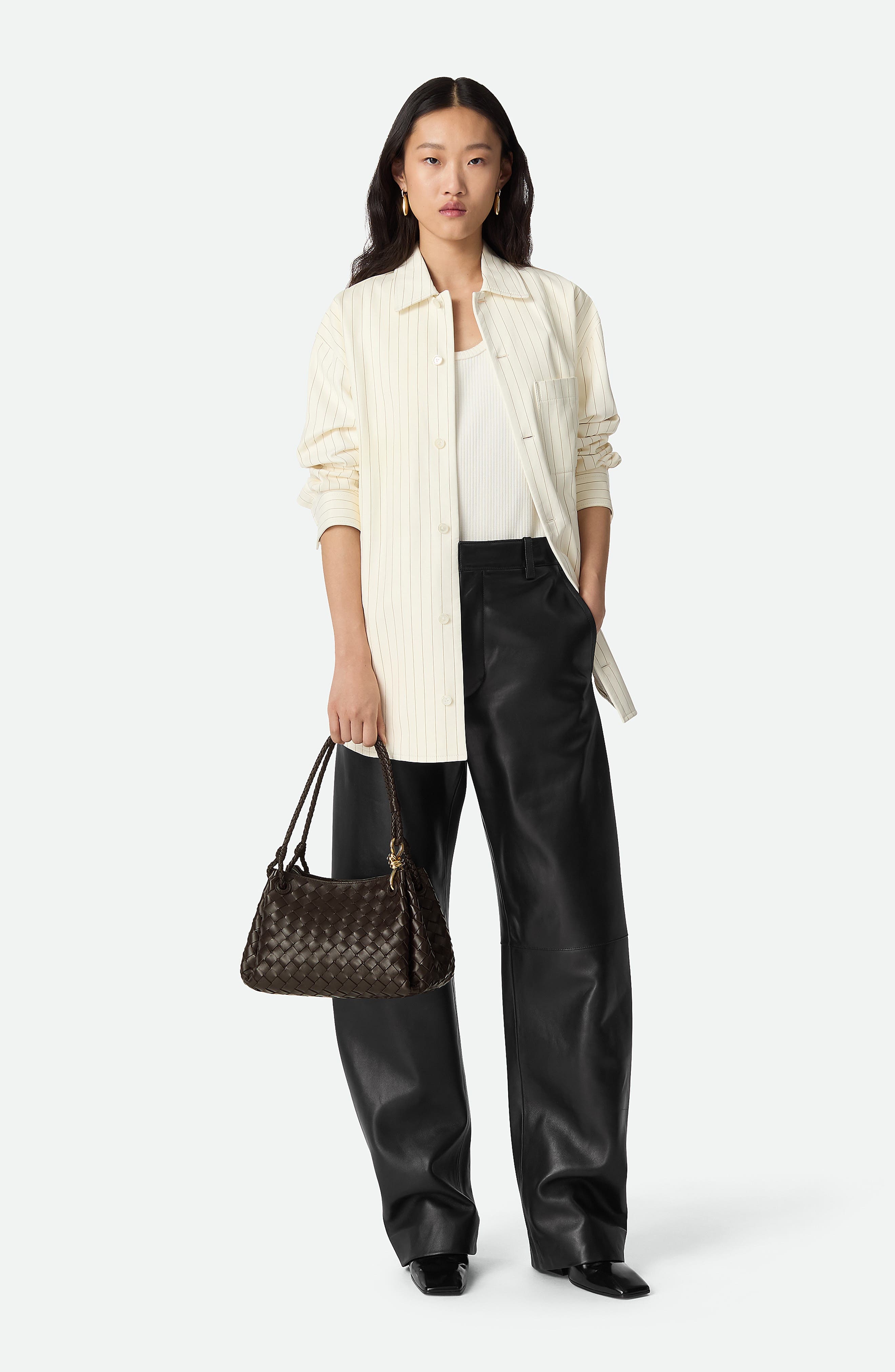 Bottega Veneta Small Parachute Intrecciato Leather Shoulder Bag in 2190 Fondant-M Brass at Nordstrom - 2