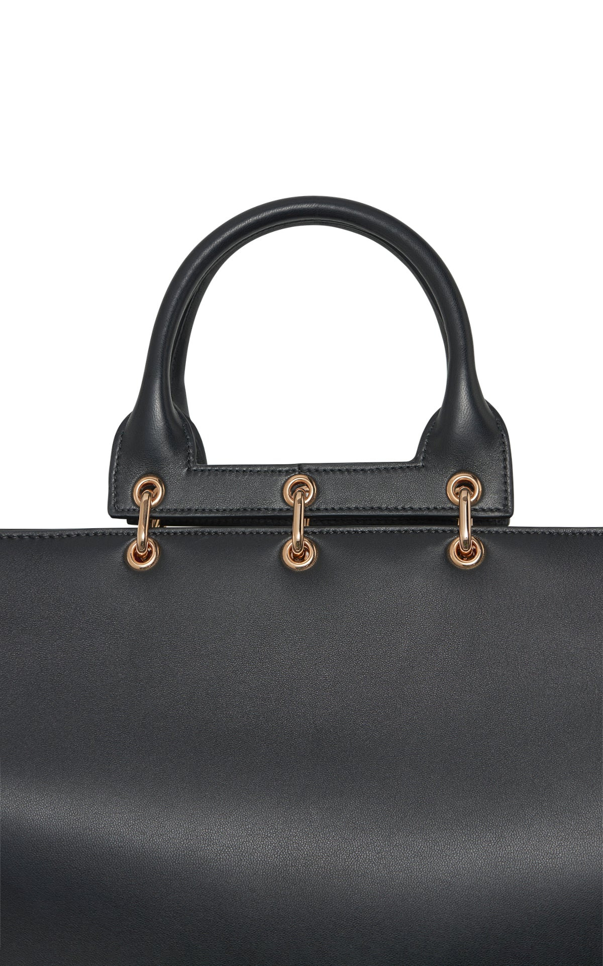Small Amethyst Bag in Black Nappa Leather - 5