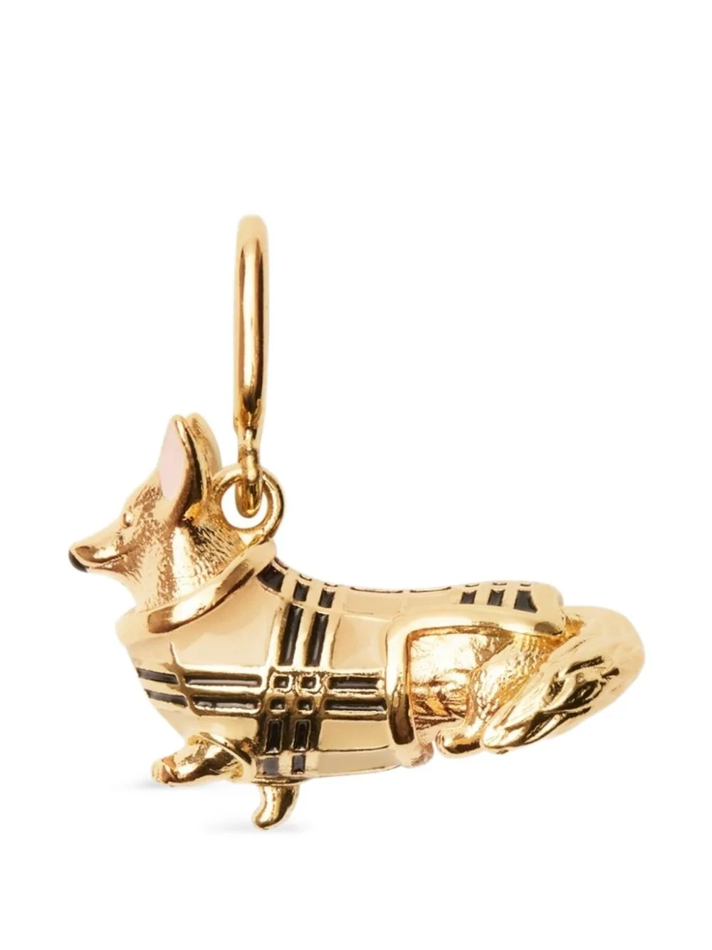 checked corgi charm - 1