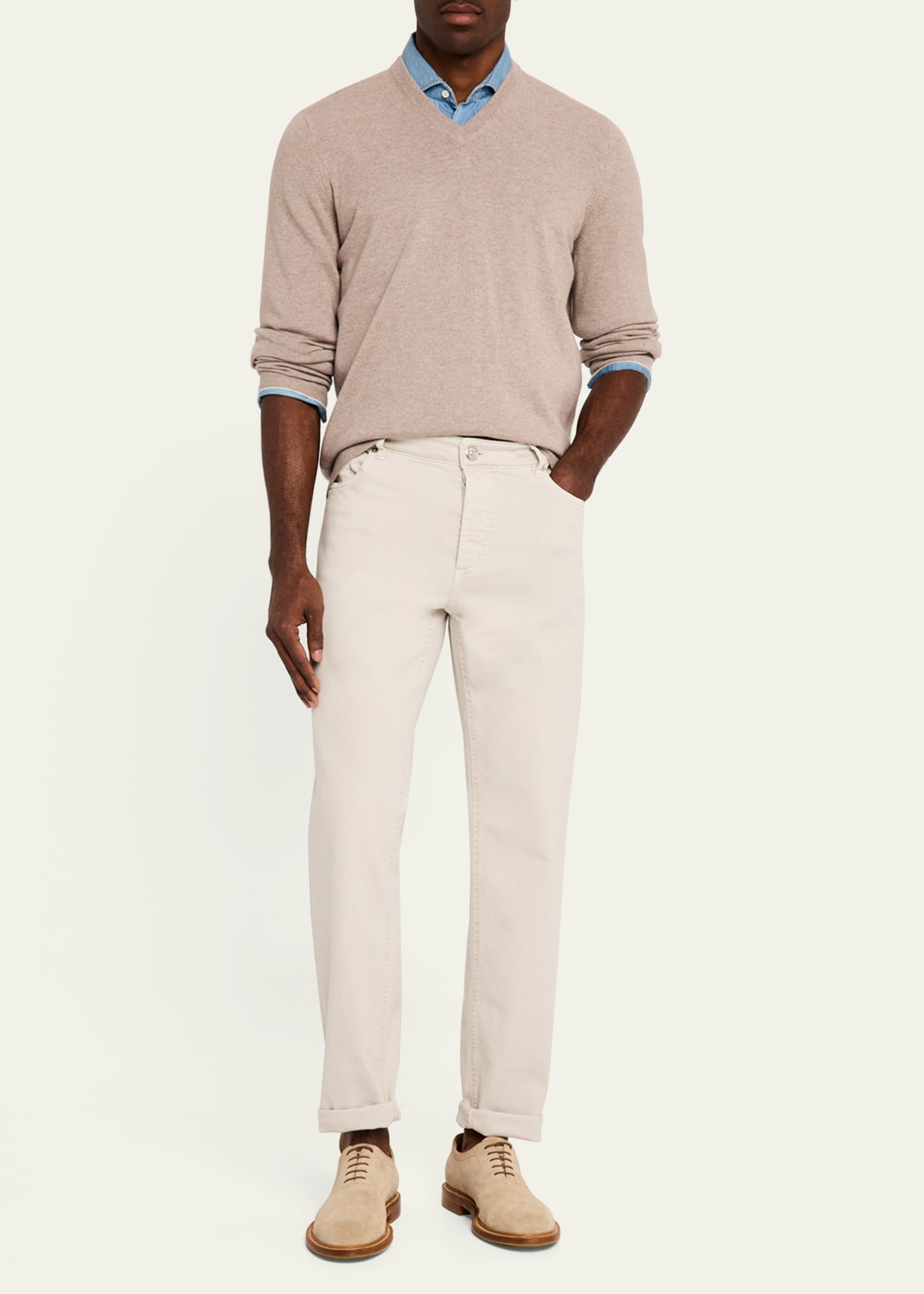 Men's Dyed Denim Five-Pocket Pants - 2
