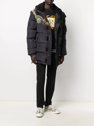 VERSACE JEANS COUTURE printed zip-up down jacket outlook