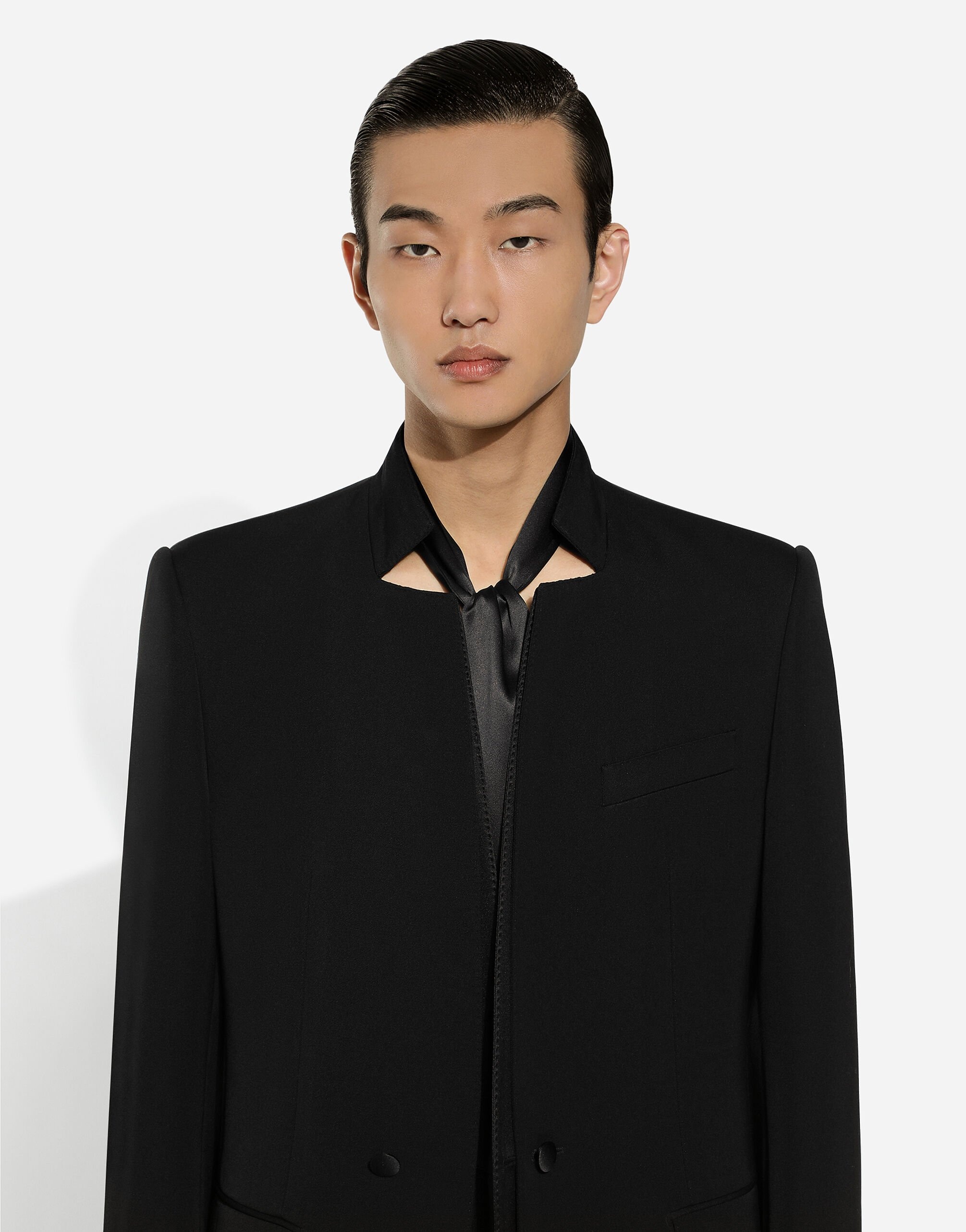 Single-breasted wool jacket - 4