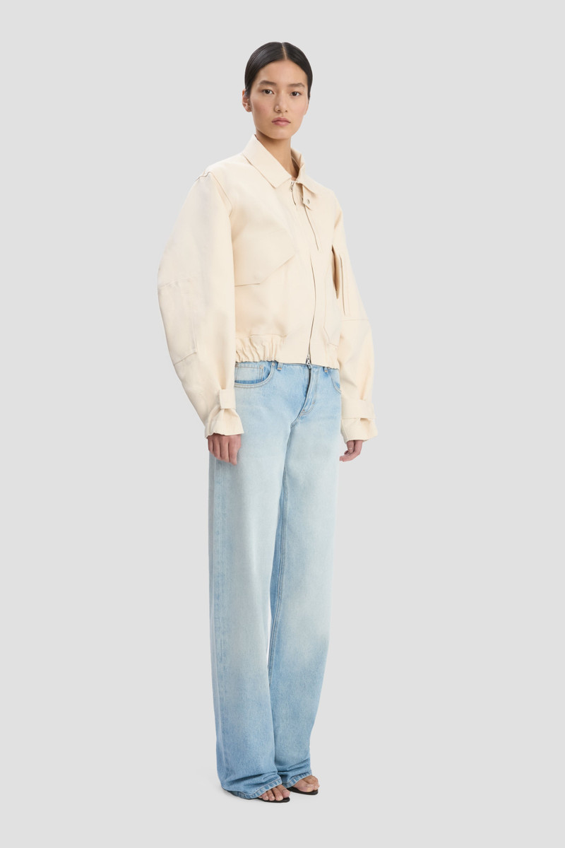 Victoria Beckham X Mackintosh Bomber Jacket In Putty 5