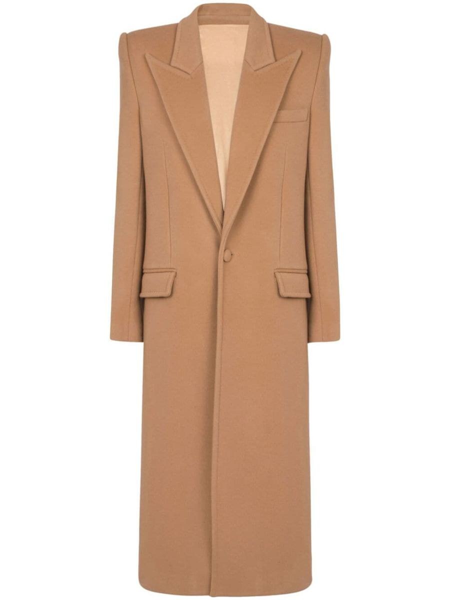 Balmain Shoulder Pad Wool And Cashmere Coat Clothing - 1