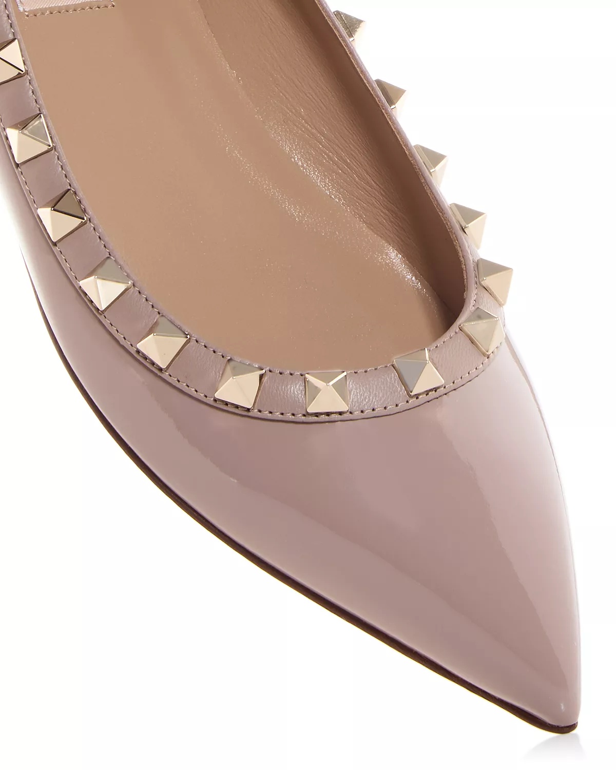 Women's Rockstud Pointed Toe Ballet Flats - 6