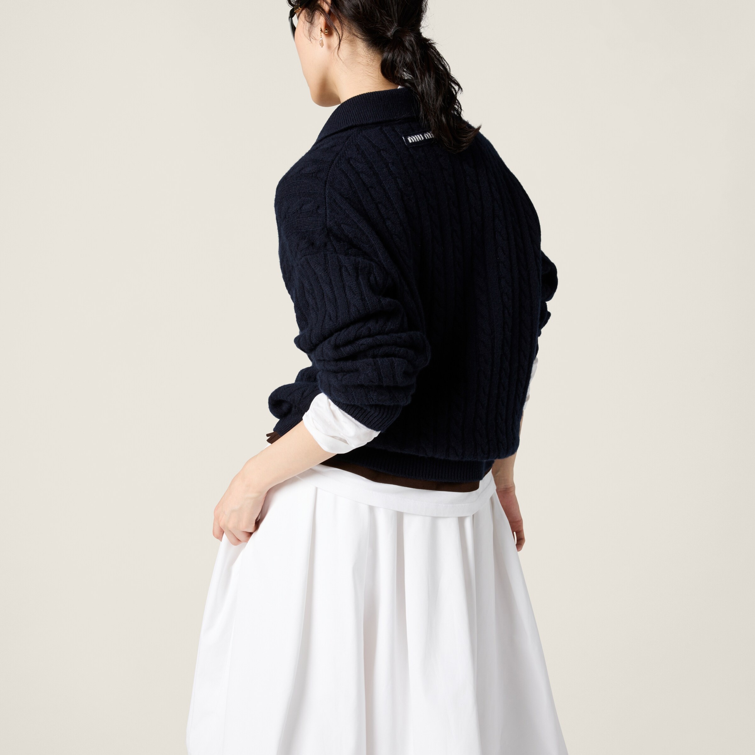 Cashmere knit polo shirt - 3