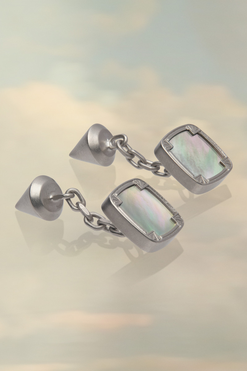 Maison Margiela Pearl Square Cufflinks outlook