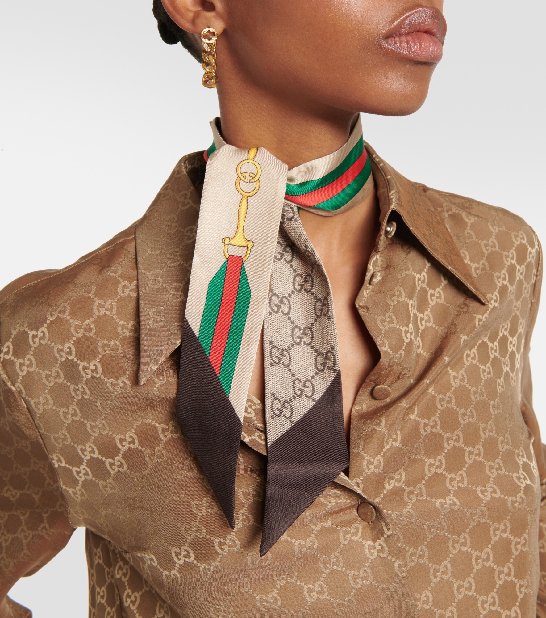 GG printed silk scarf - 2