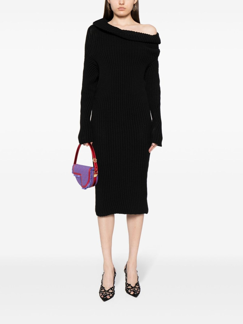 A.W.A.K.E. MODE asymmetric wool-blend midi dress outlook
