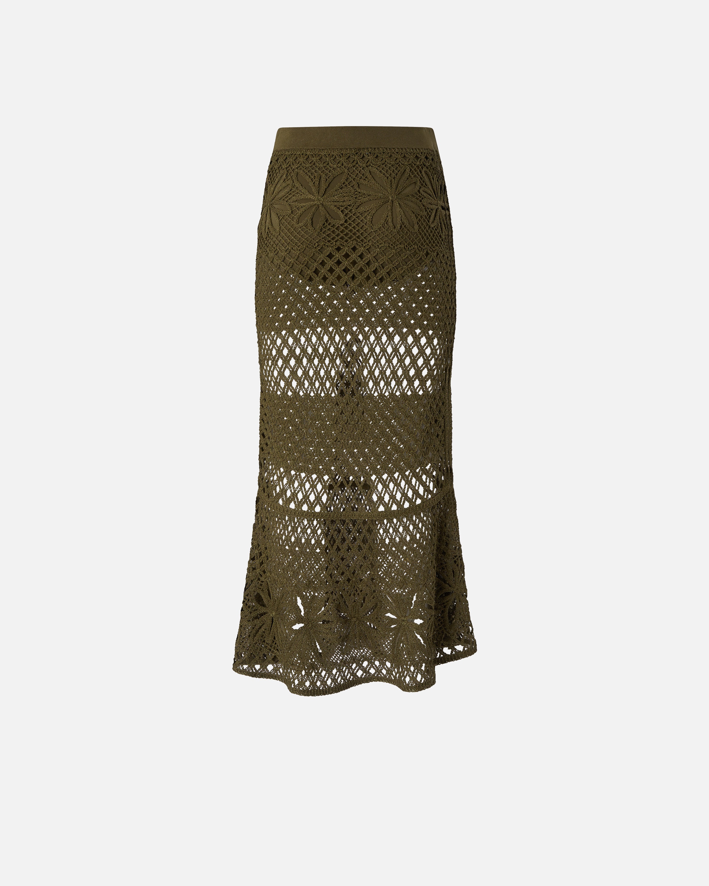 スカート Pinko CRISPO LONG CROCHET EFFECT SKIRT 104732A2FF-X26-AA04