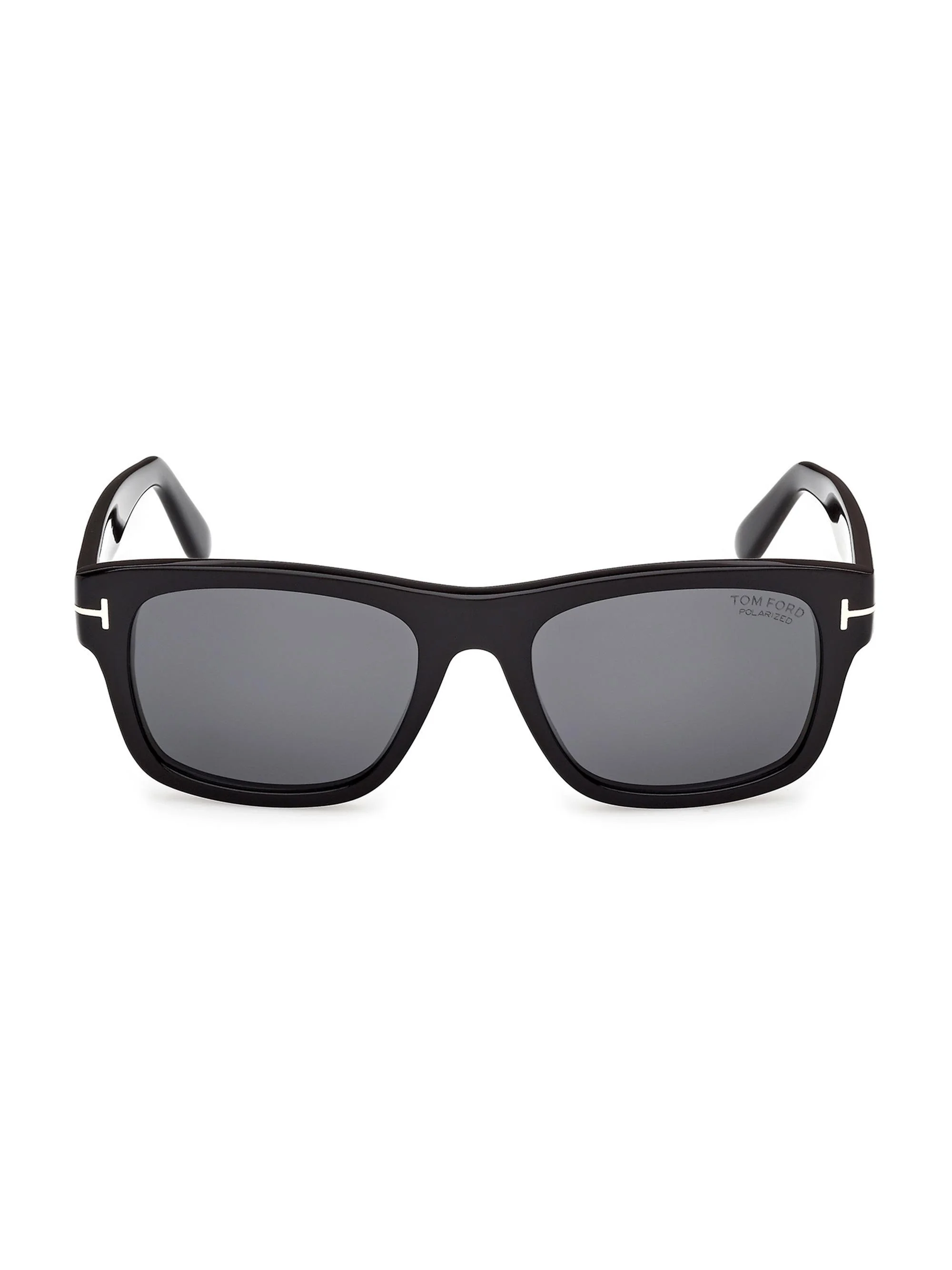Men's Smith-02 55MM Square Sunglasses - Black Smoke - 1