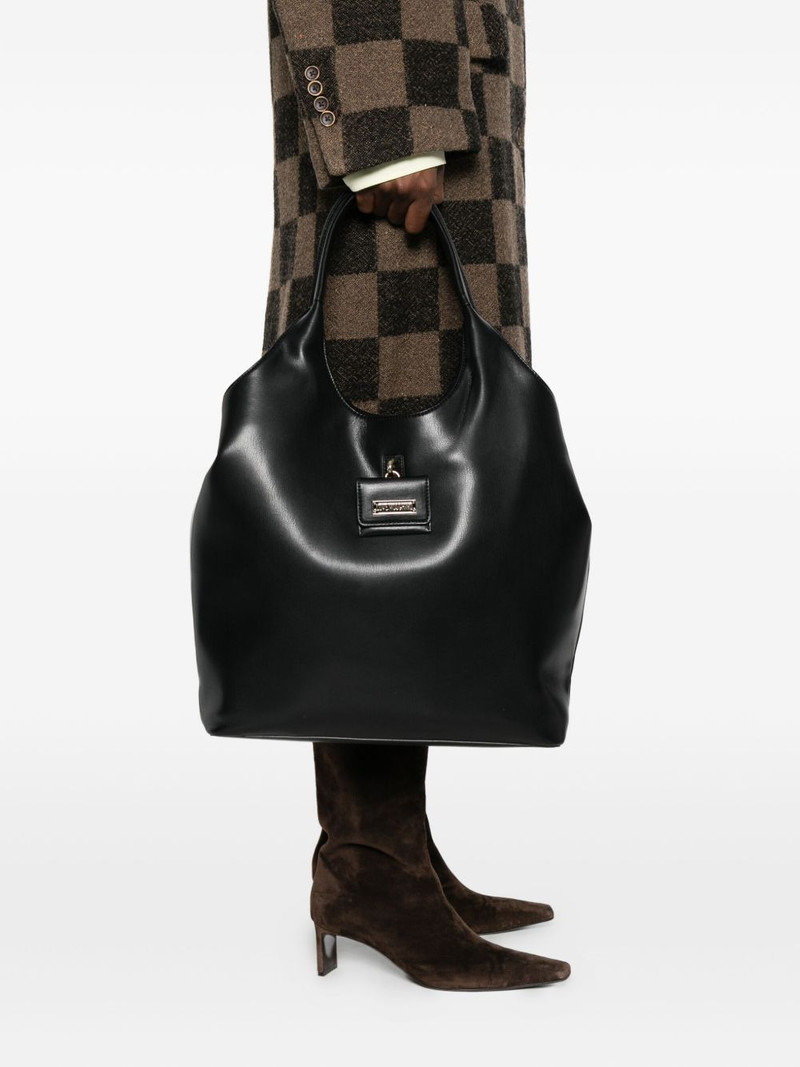 Moschino logo-plaque tote bag outlook