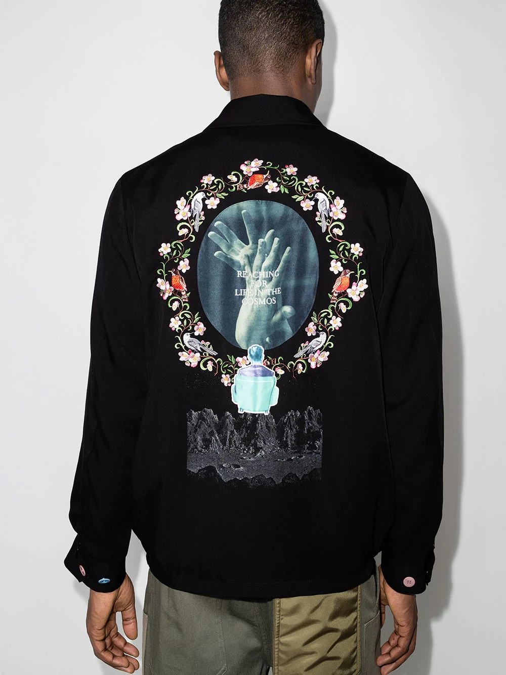 Life in The Cosmos embroidered bomber jacket - 3