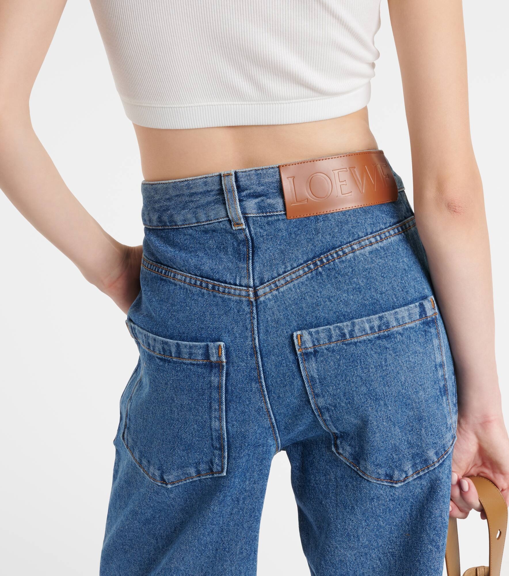 Anagram high-rise wide-leg jeans - 6