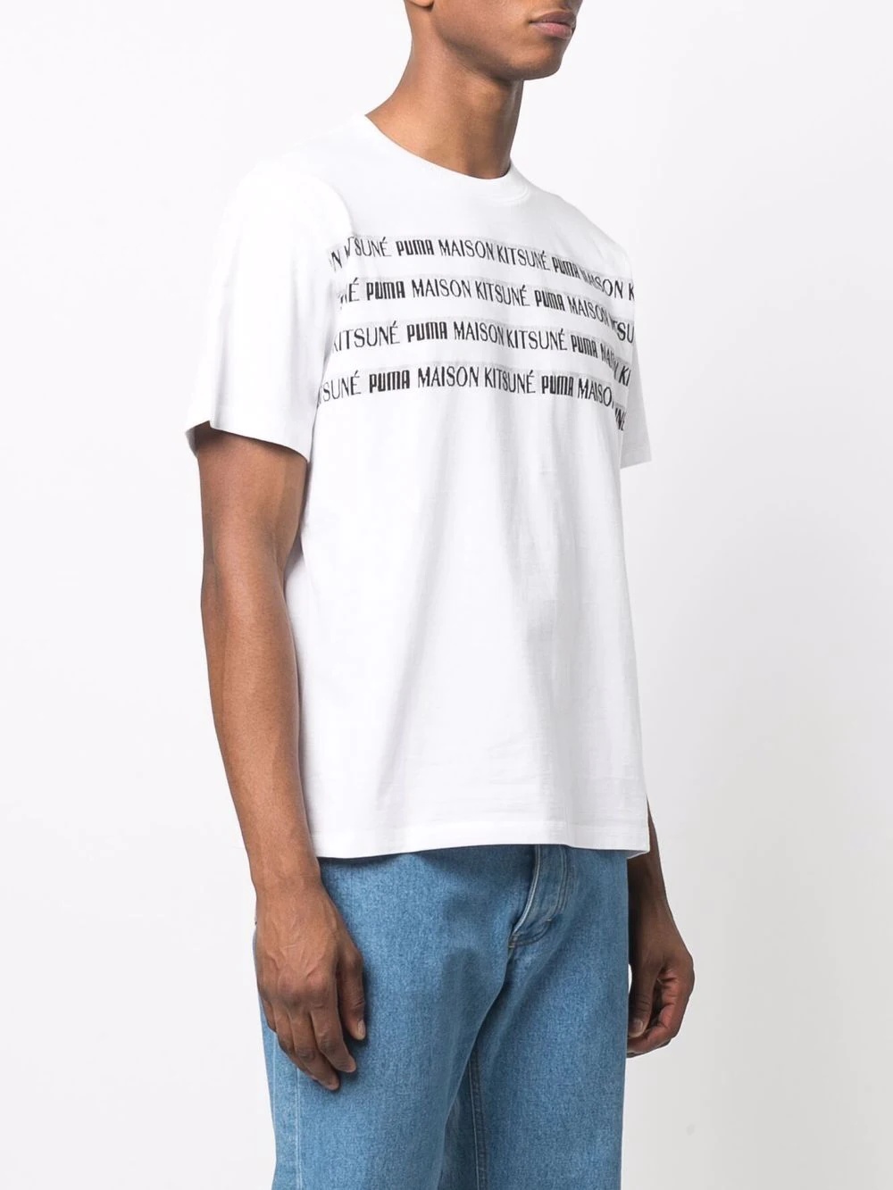 x Maison Kitsuné logo print T-shirt - 4