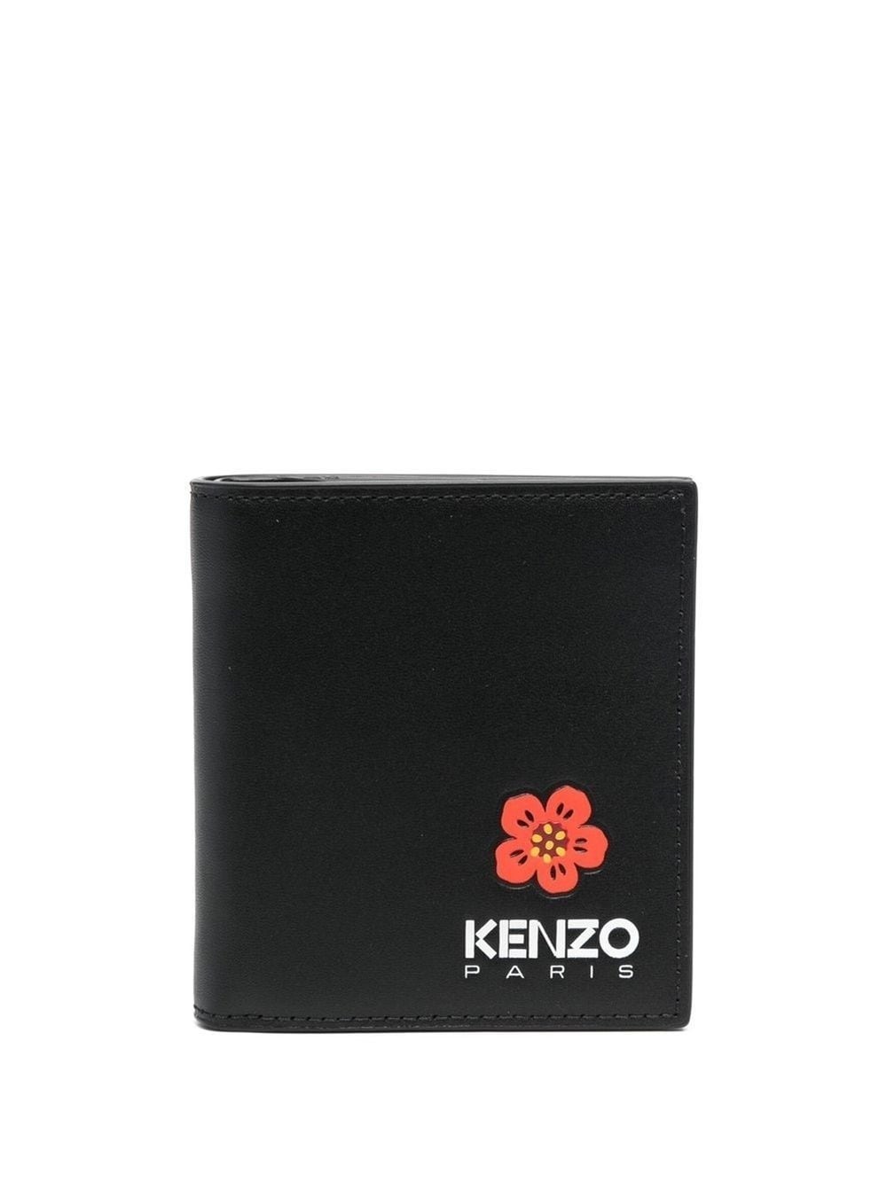 floral logo-print bi-fold wallet - 1