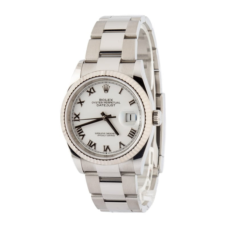 Pre-owned Rolex Datejust 126234 White Roman Dial - 2