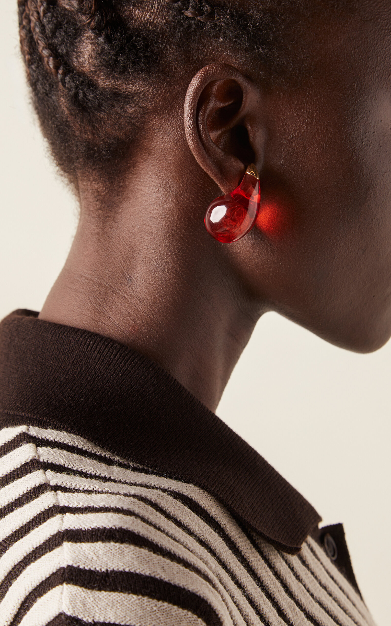 Resin Earrings red - 2