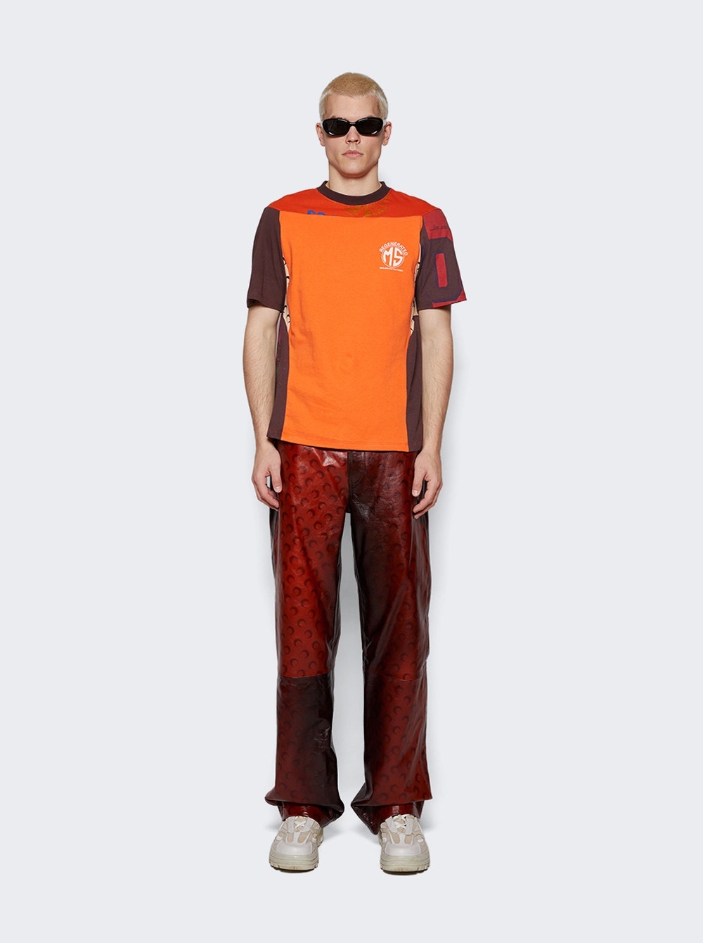 Graphic Patchwork T-shirt Orange - 2