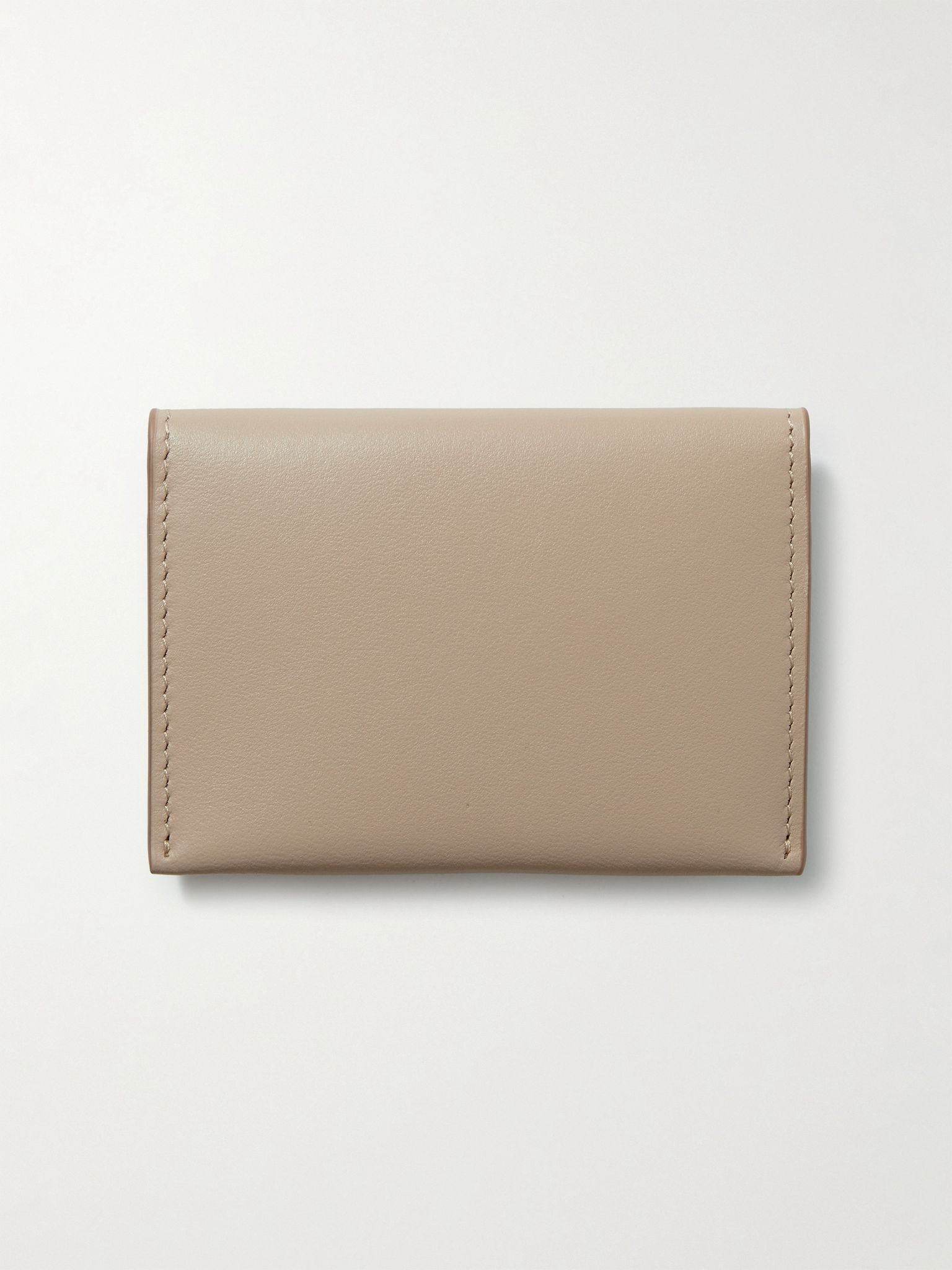 Printed leather wallet Taupe - 3