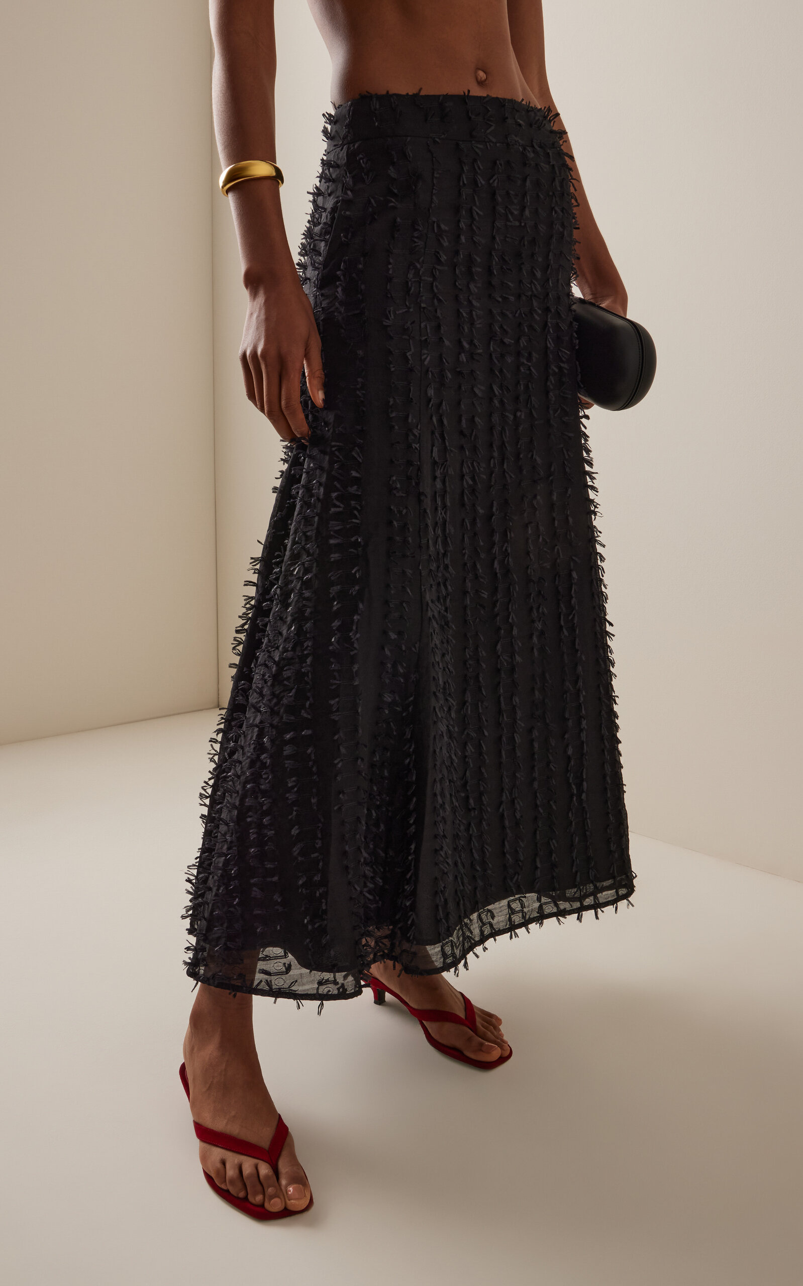 Clara Fil Coupé Midi Skirt black - 3