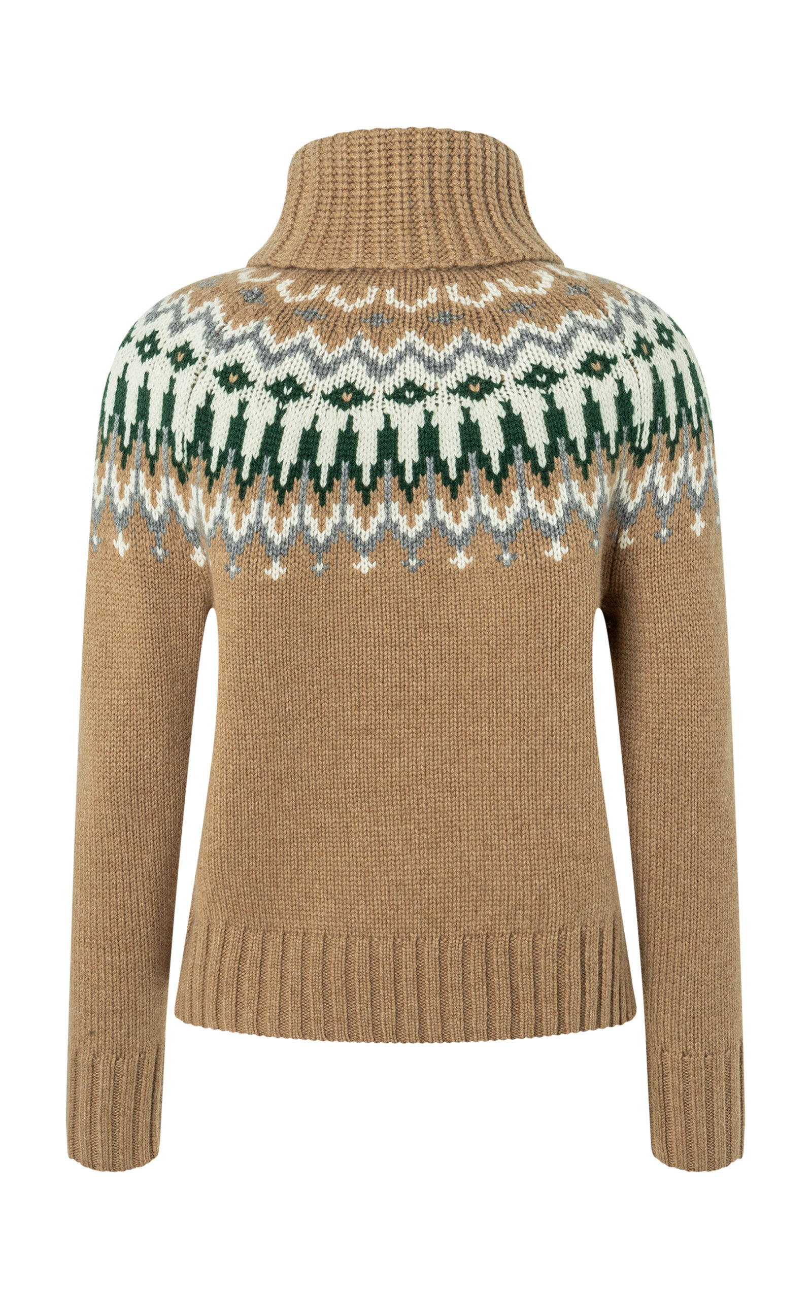 Ingrid Fair Isle Cashmere Turtleneck Sweater neutral - 5