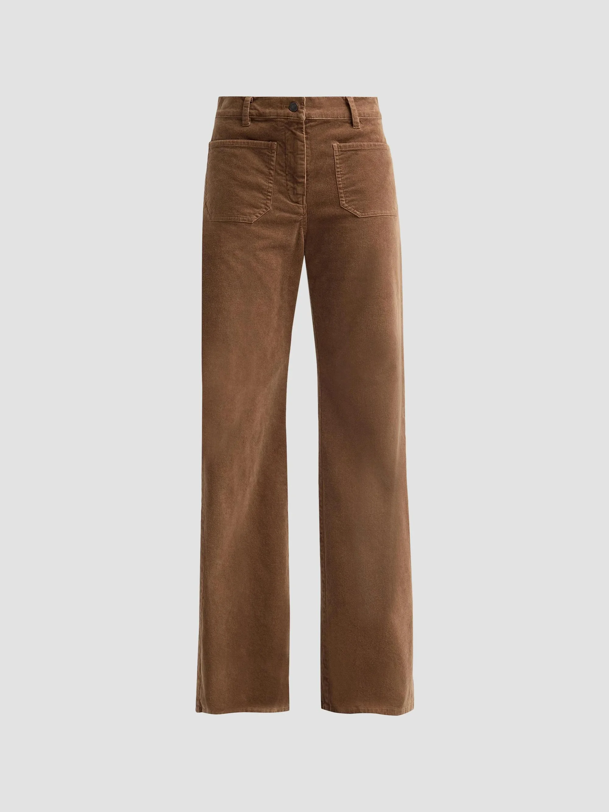 Women's Florence Flared Cotton-Blend Corduroy Pants - Hazlenut - 1