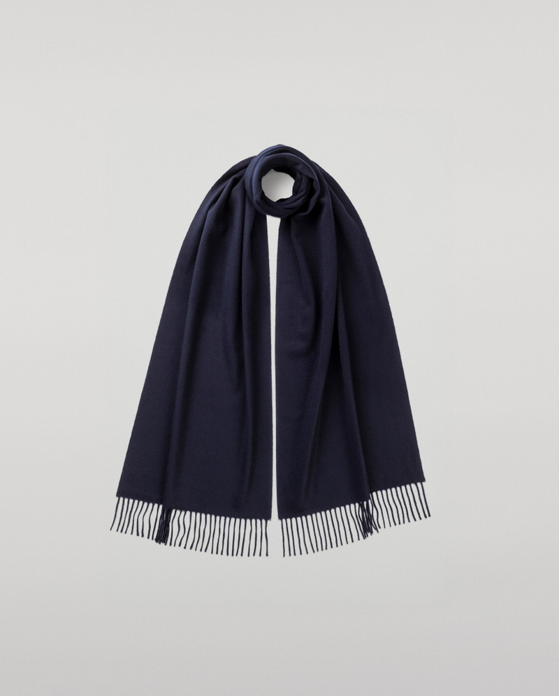 Merino Wool Dark Navy Scarf 1