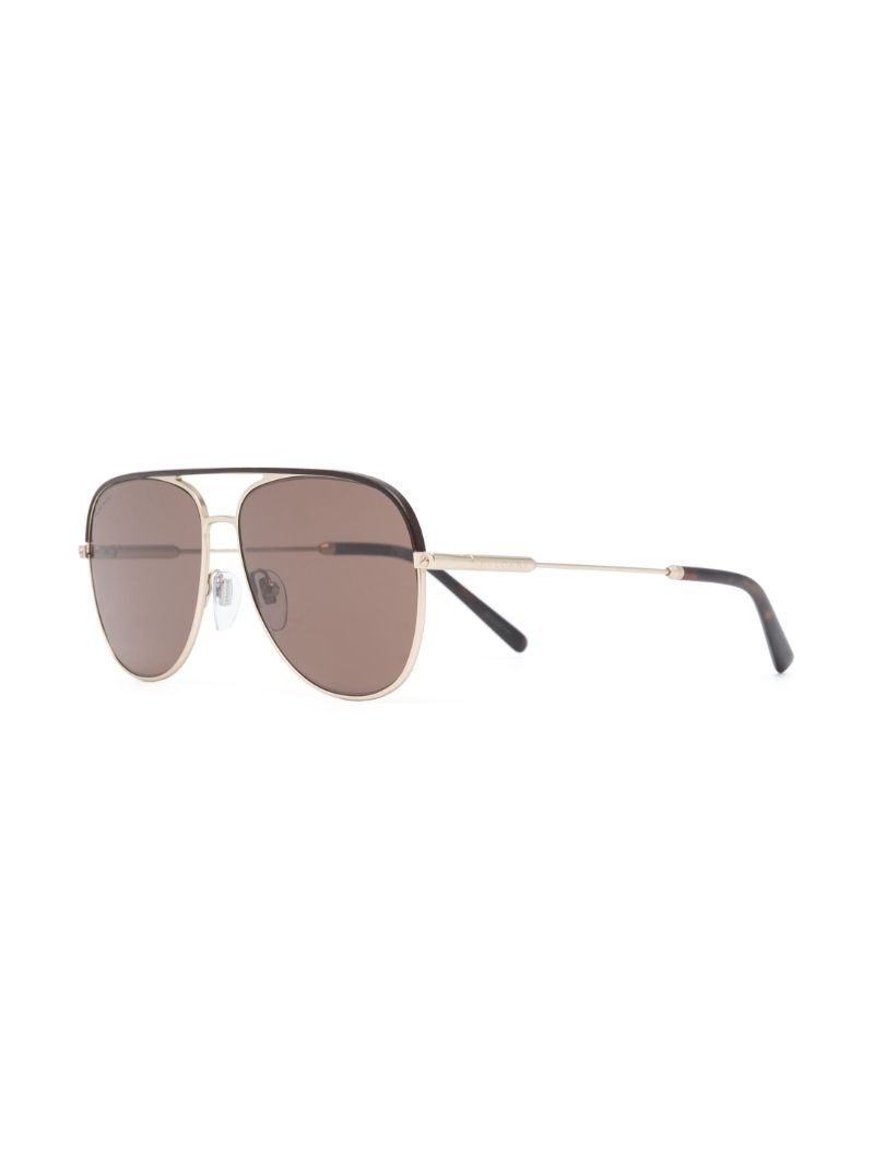 round-frame straight-arm sunglasses - 2