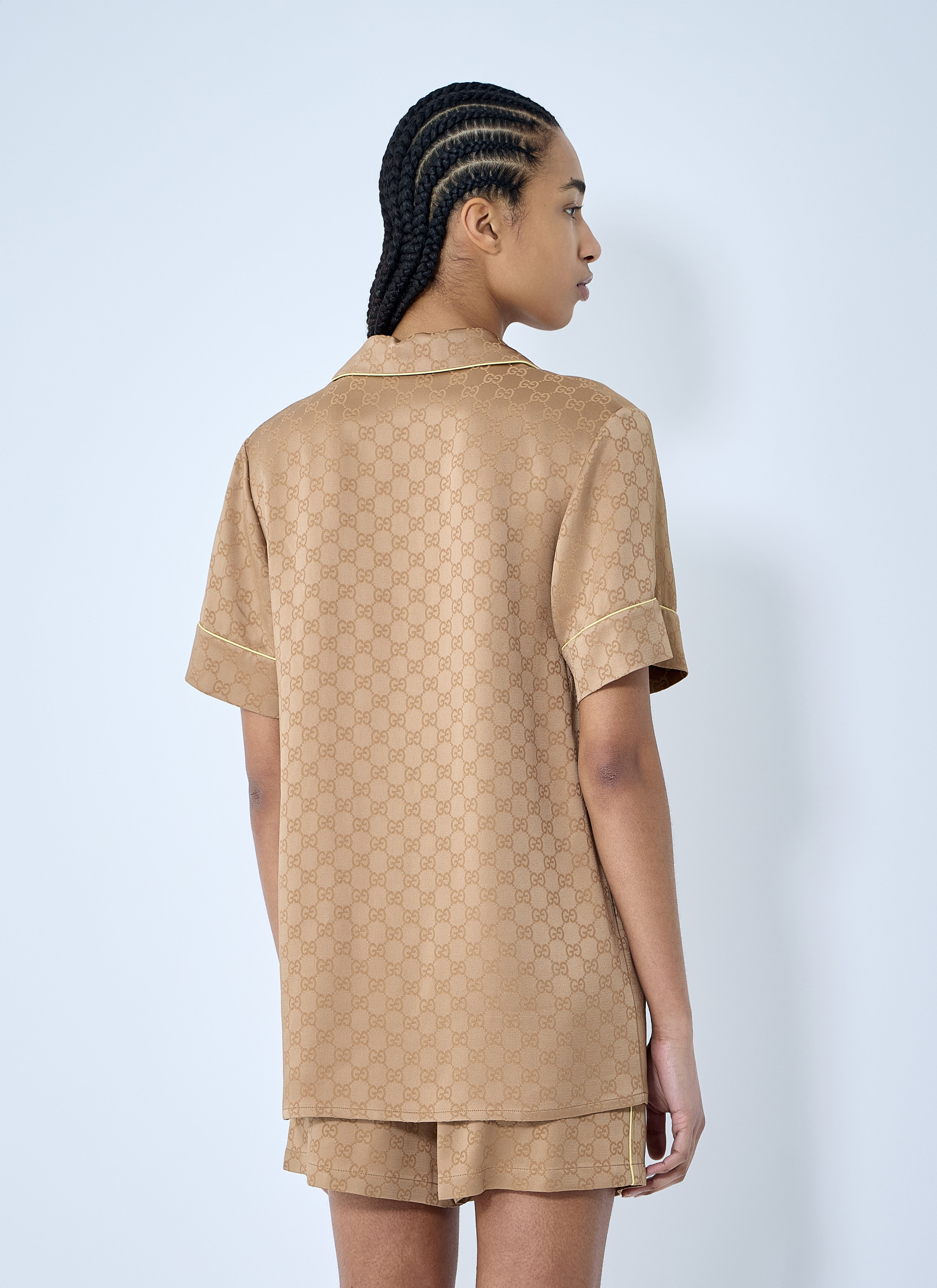 Gucci Women Gg Satin Shirt - 4