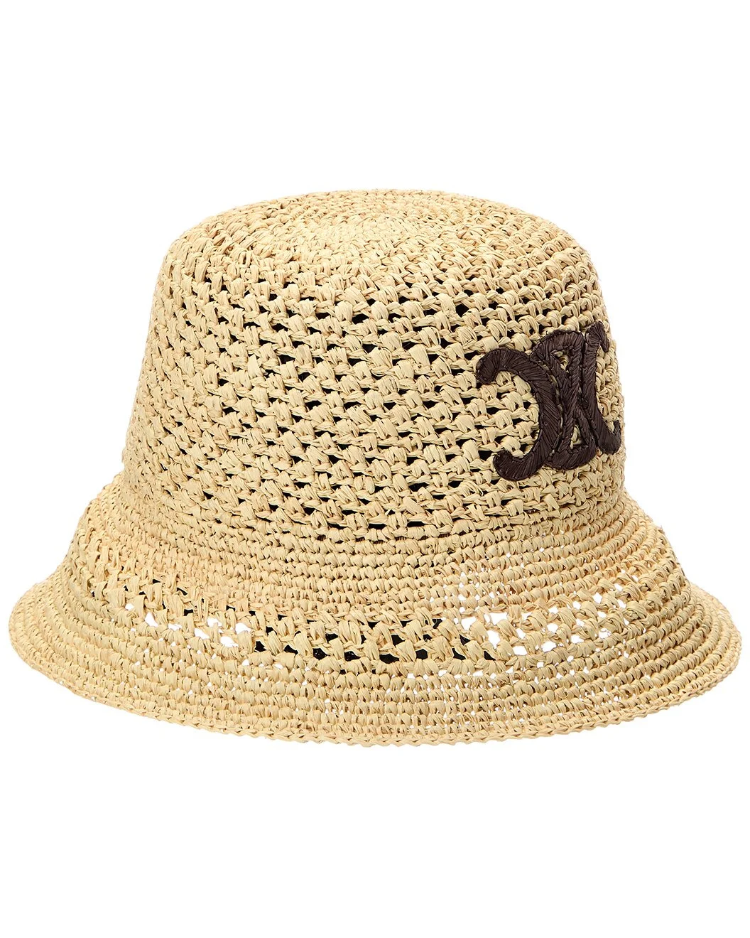 CELINE Triomphe Raffia Bucket Hat - 1