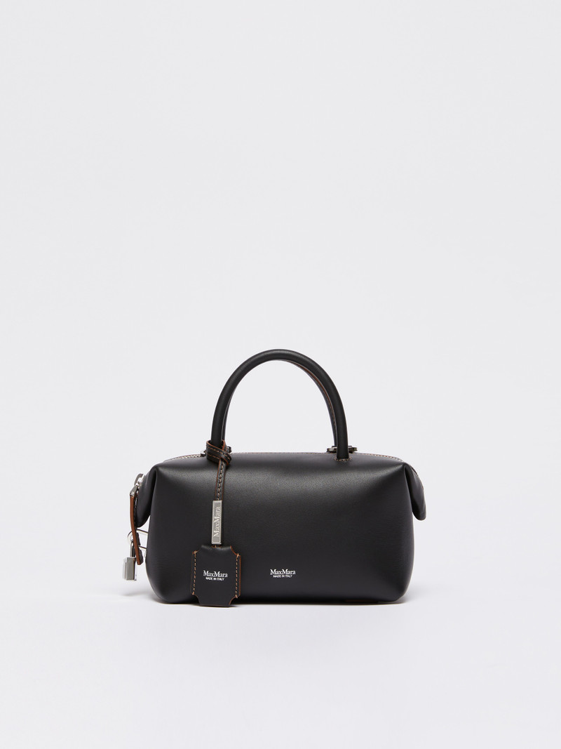HOLDALLS Small natural leather bowler bag 1