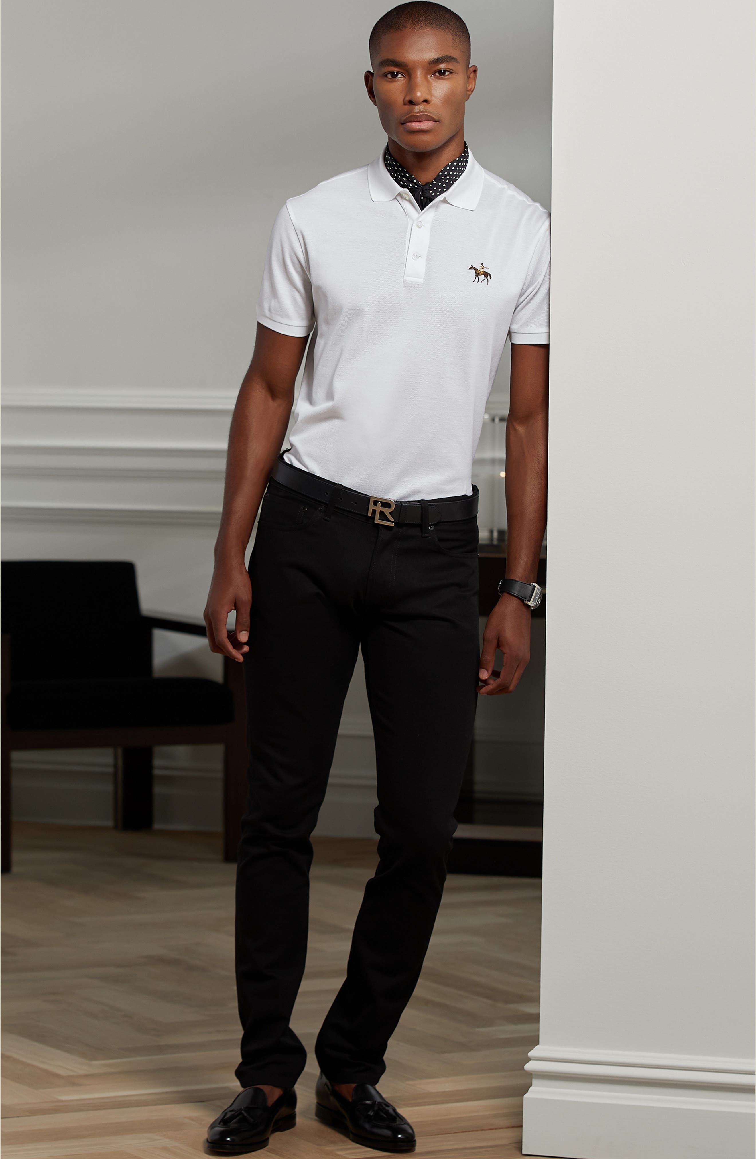 Embroidered Standing Horse Cotton Piqué Polo - 6
