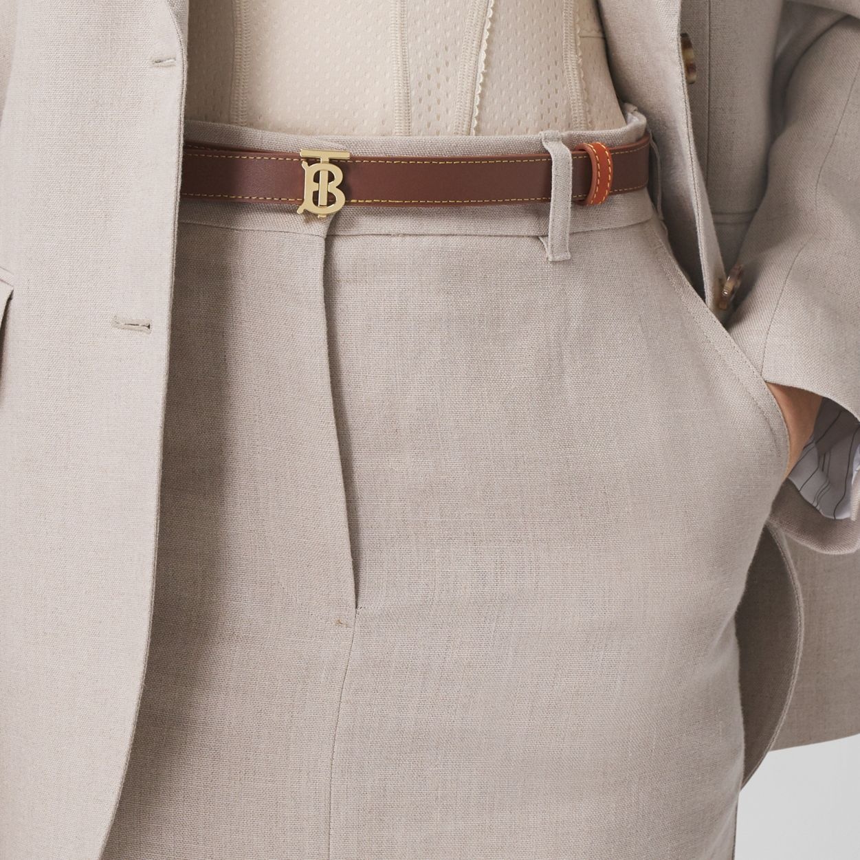 Reversible Monogram Motif Leather Belt - 4