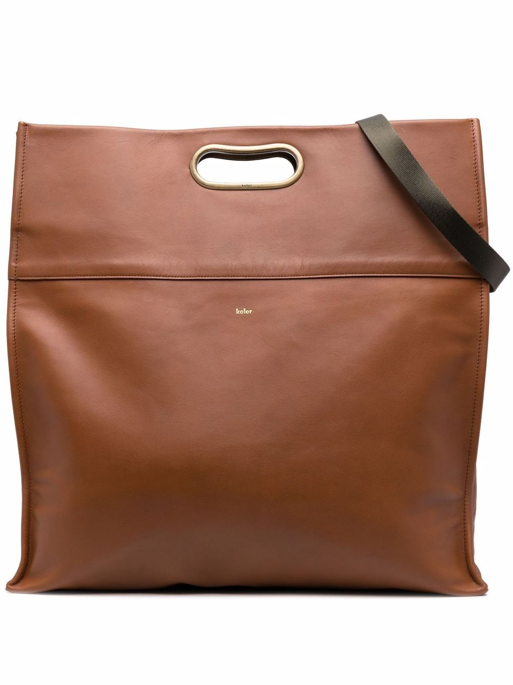 leather tote bag - 1