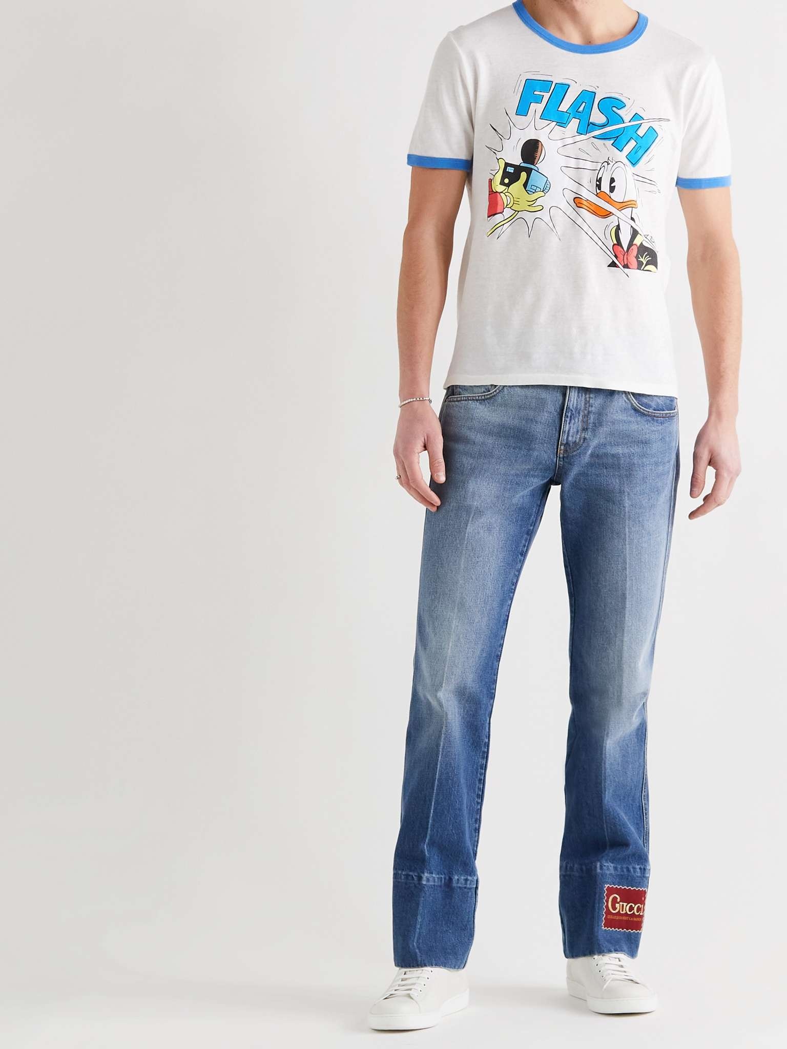 + Disney Slim-Fit Printed Linen and Cotton-Blend Jersey T-Shirt - 2