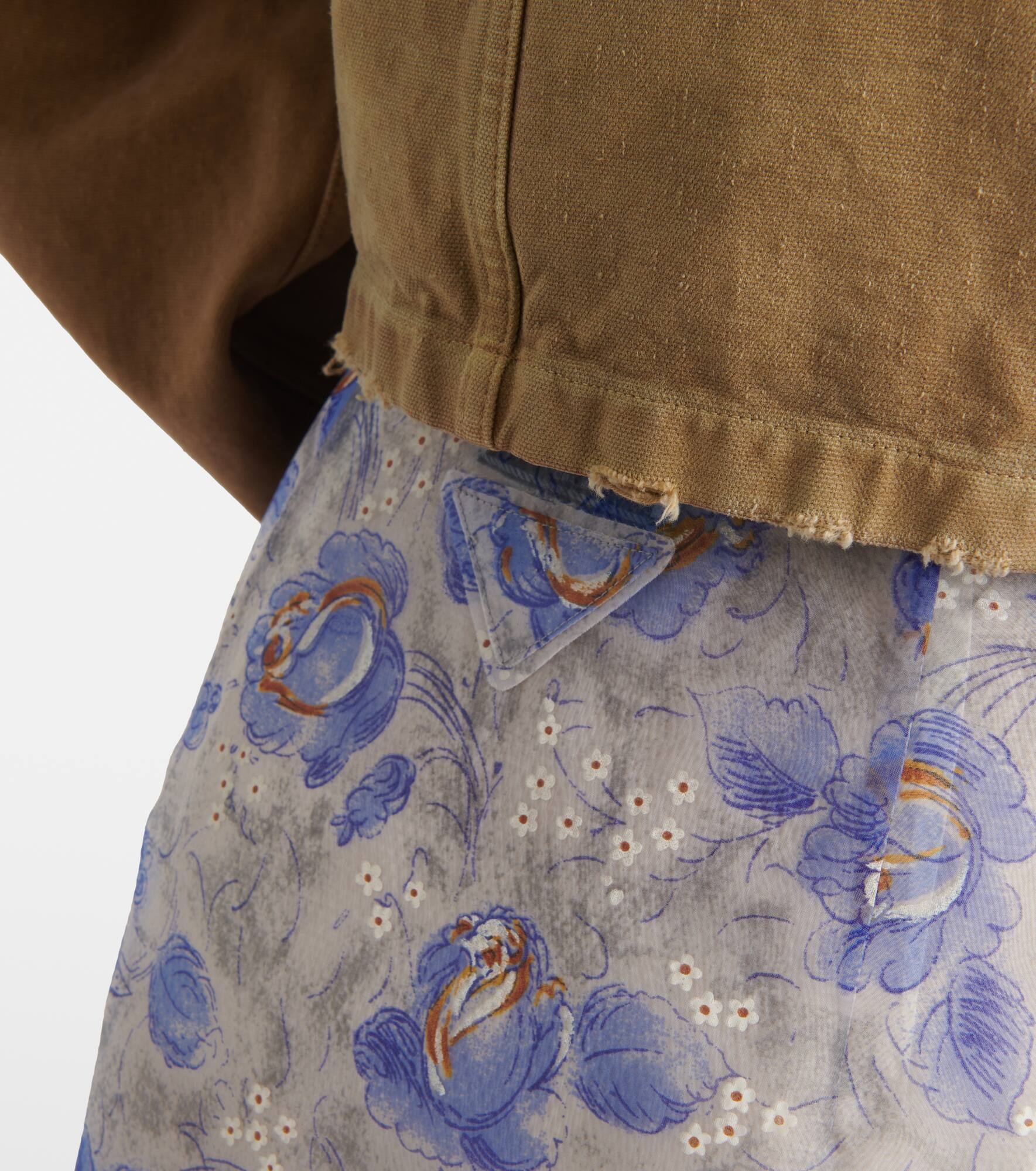 Floral sheer chiffon pencil skirt - 6