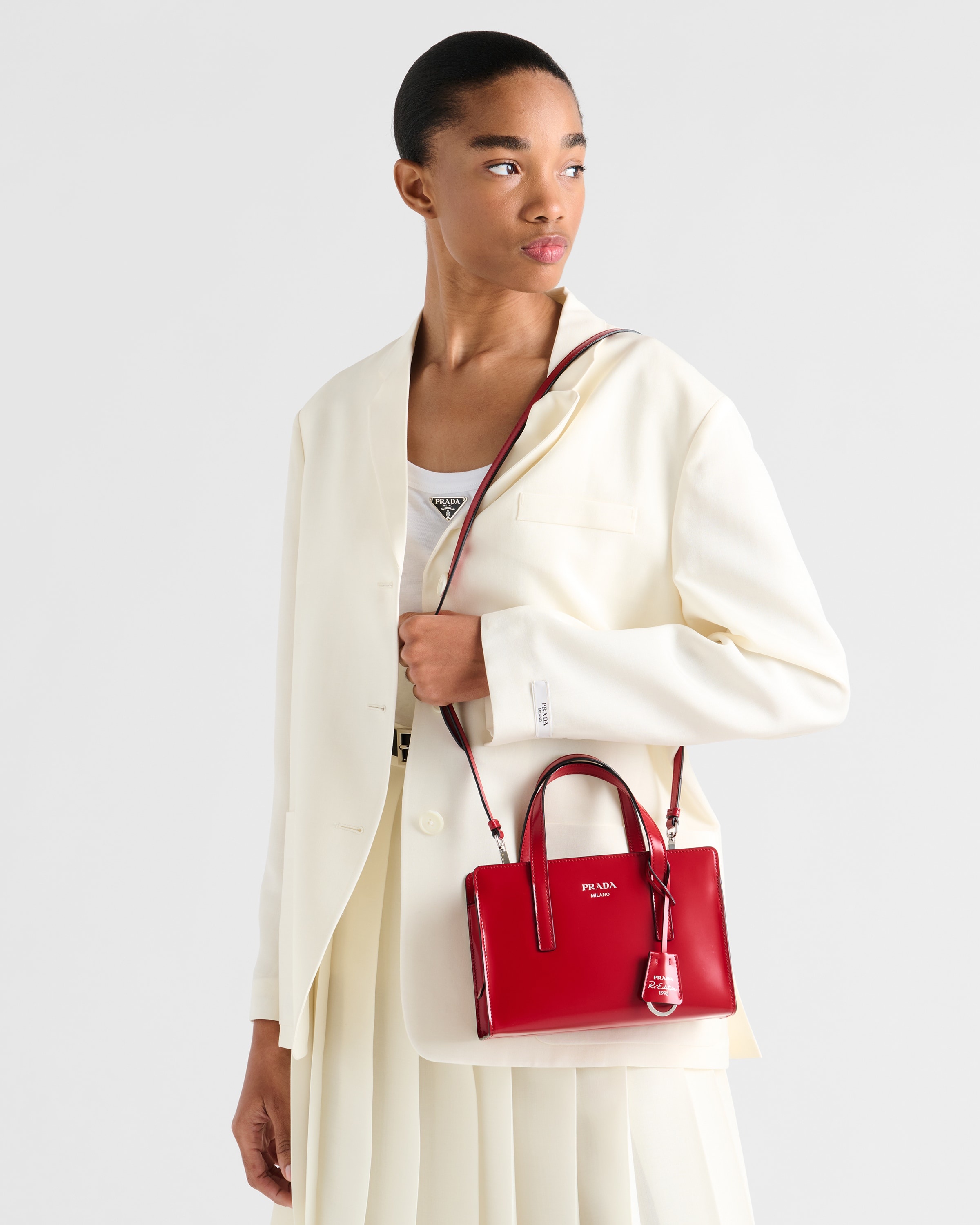 Prada Prada Re-Edition 1995 brushed-leather mini handbag