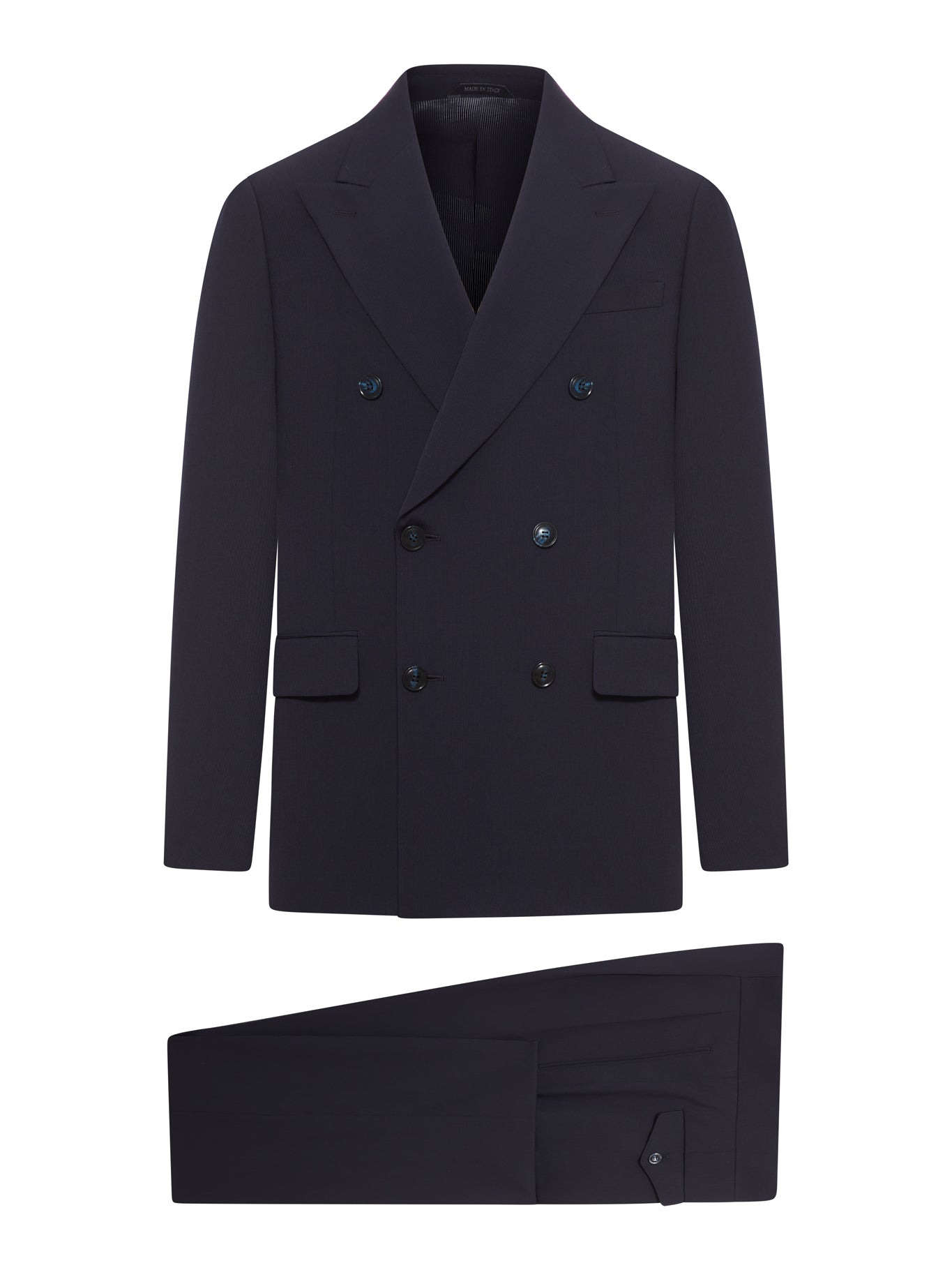 ROYAL LINE DOUBLE BREASTED SUIT IN CANNETÉ CREPE WOOL - 2