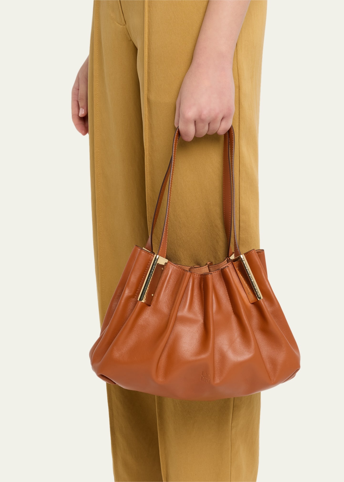 Isadora Mini Ruched Leather Tote Bag - 2