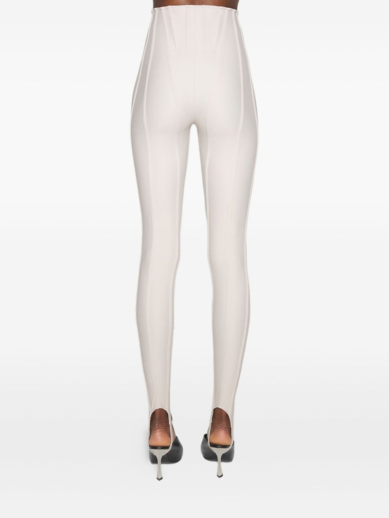 MUGLER seam-detail panelled leggings outlook