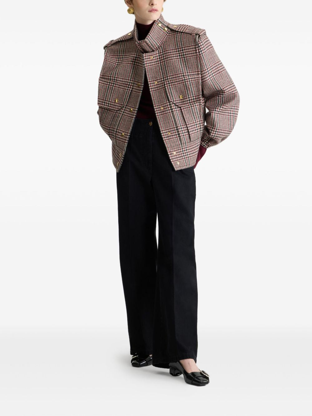 plaid bomber jacket - 2