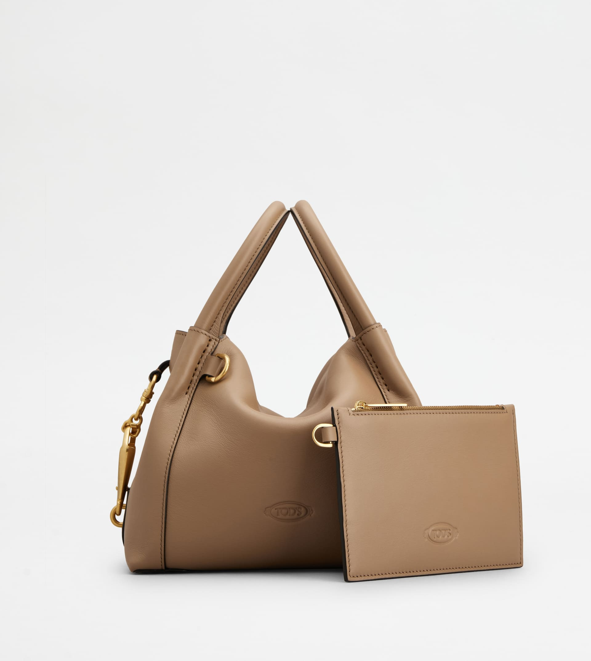 SATCHEL IN LEATHER MINI - BEIGE - 2