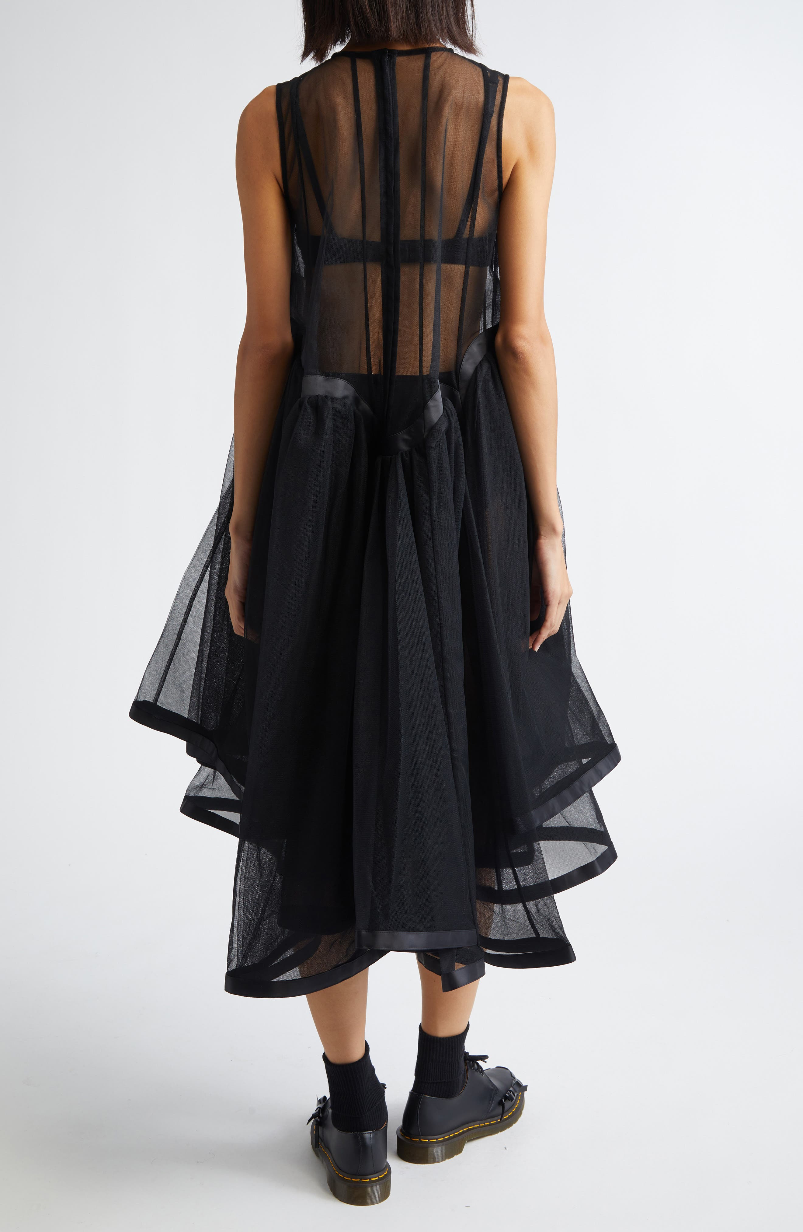 Noir Kei Ninomiya Tulle Dress in Black at Nordstrom - 2