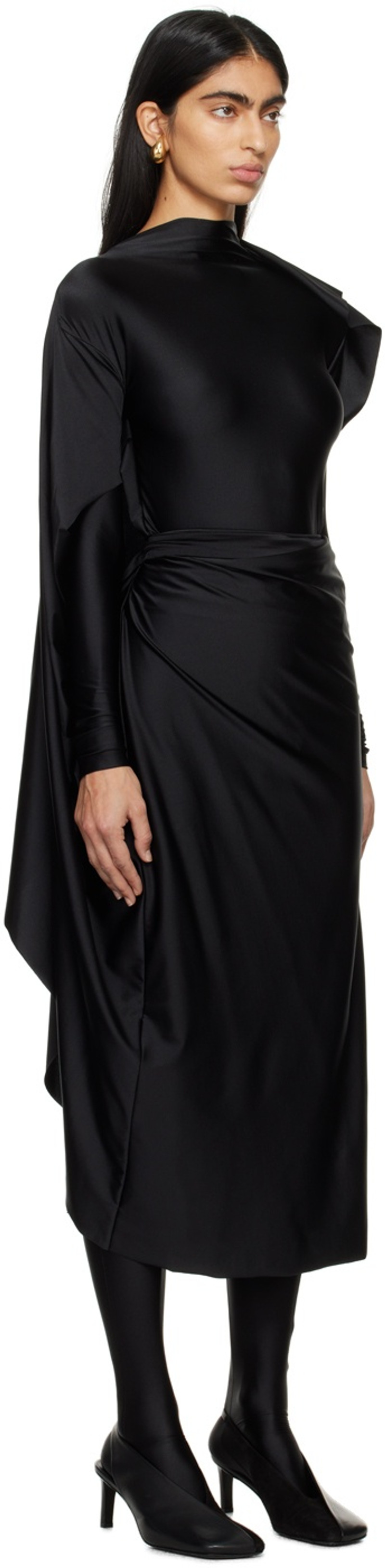 MARIE ADAM-LEENAERDT Black Spiral Jumpsuit outlook