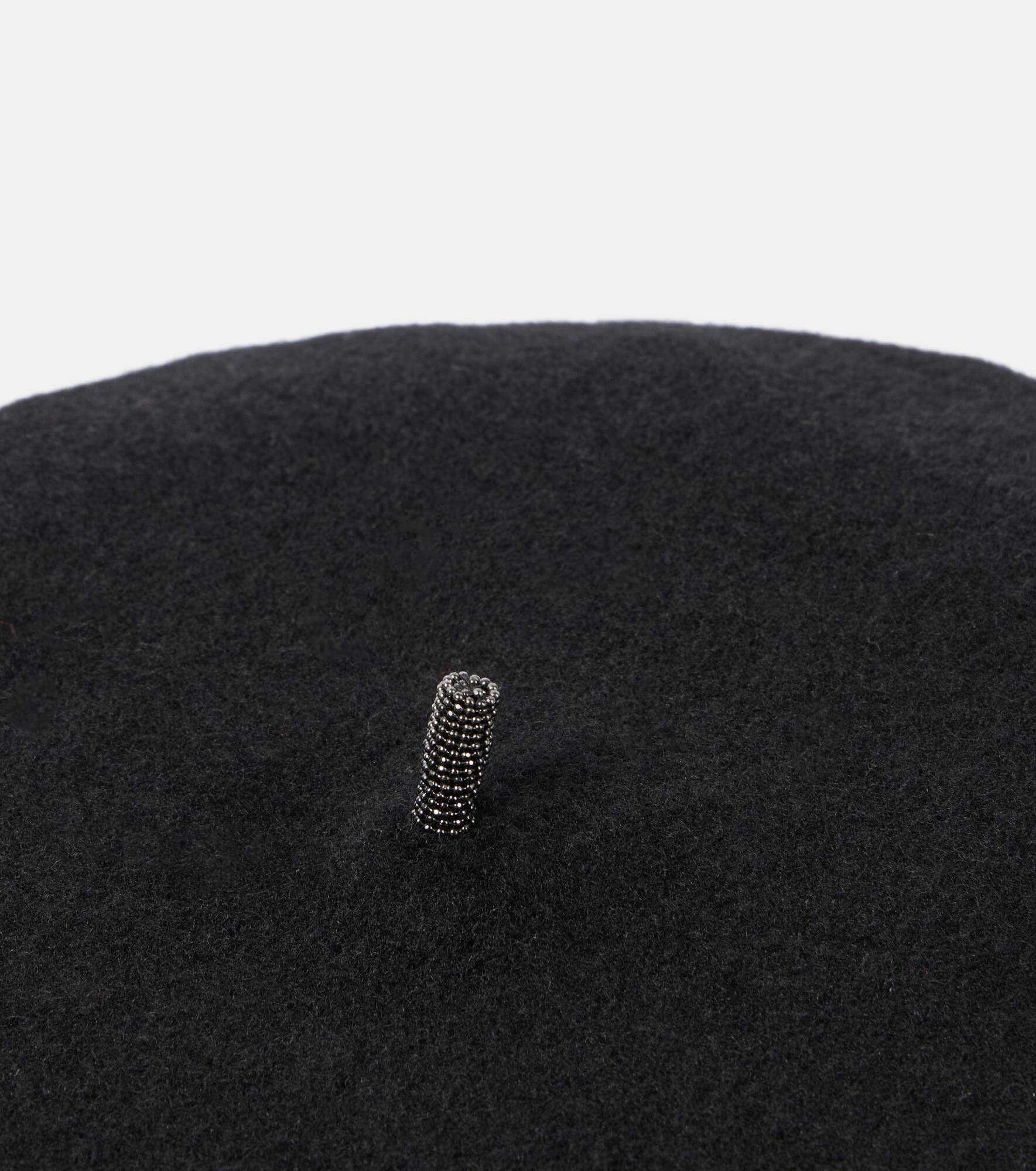 Monili Beads wool beret - 3