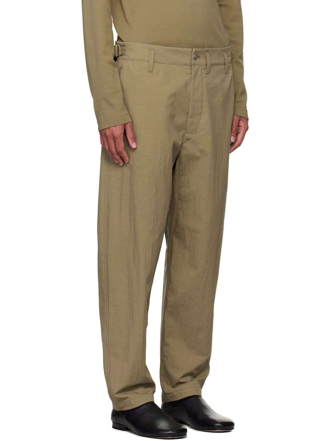 Khaki Carrot Trousers - 2
