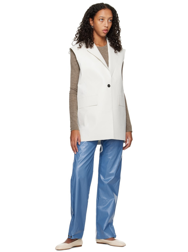 KASSL Editions White Sleeveless Blazer outlook