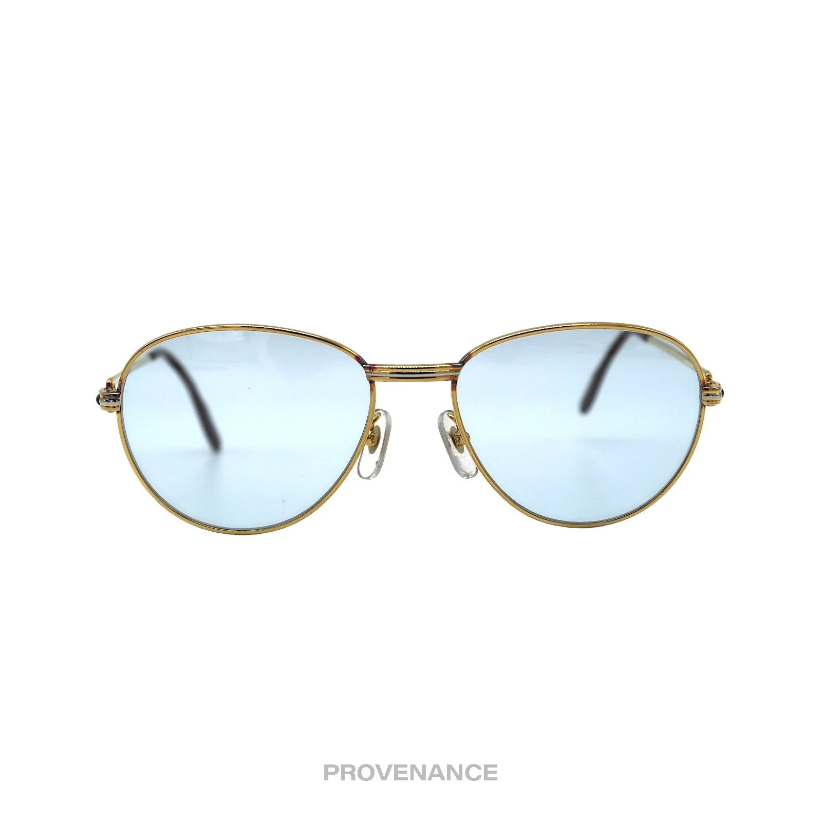 Cartier Saphir Vintage Sunglasses - Gold/Blue - 1
